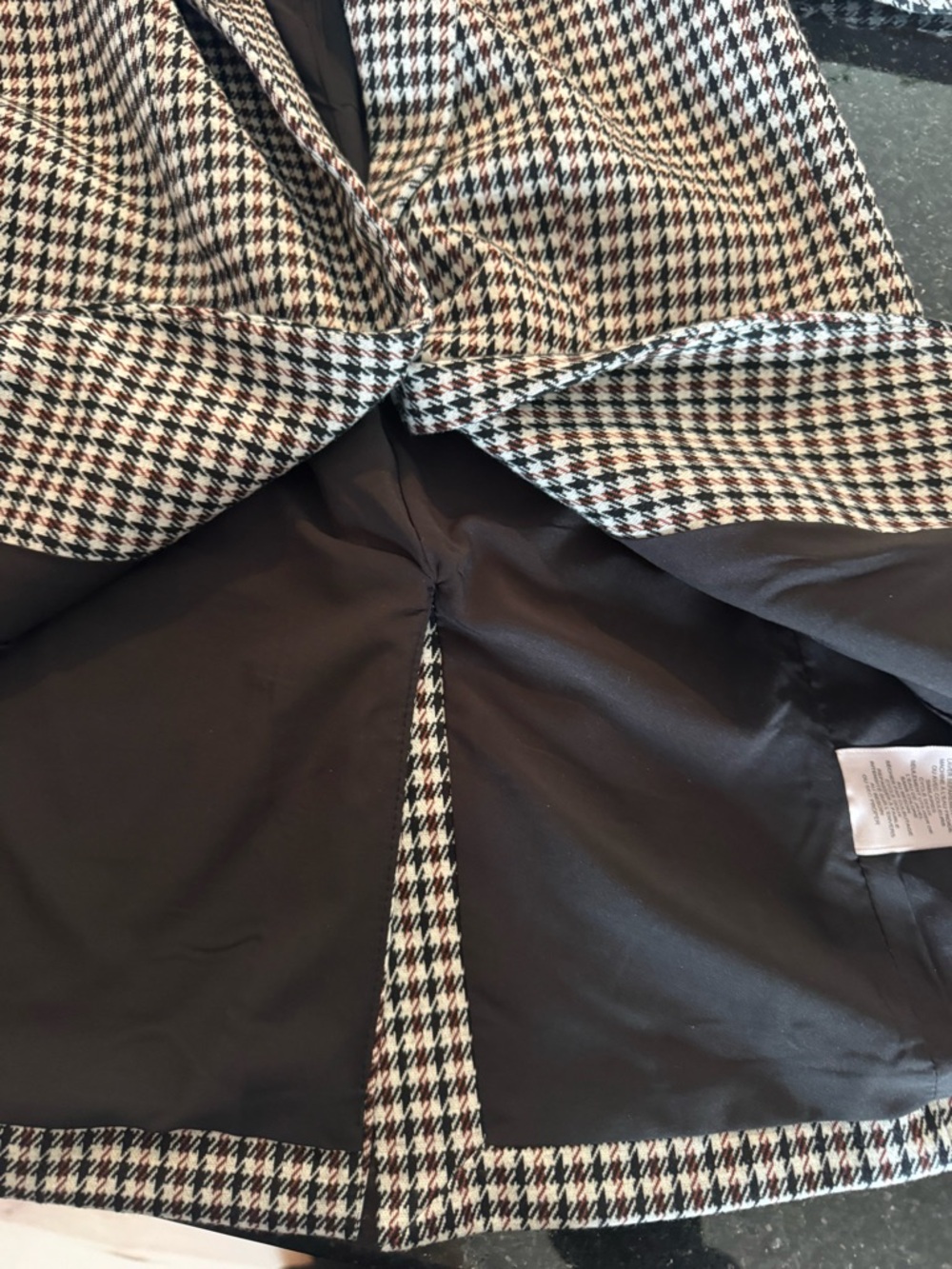 Philosophy Houndstooth Blazer in Black, White & Brown Accent - Picture 7 of 8
